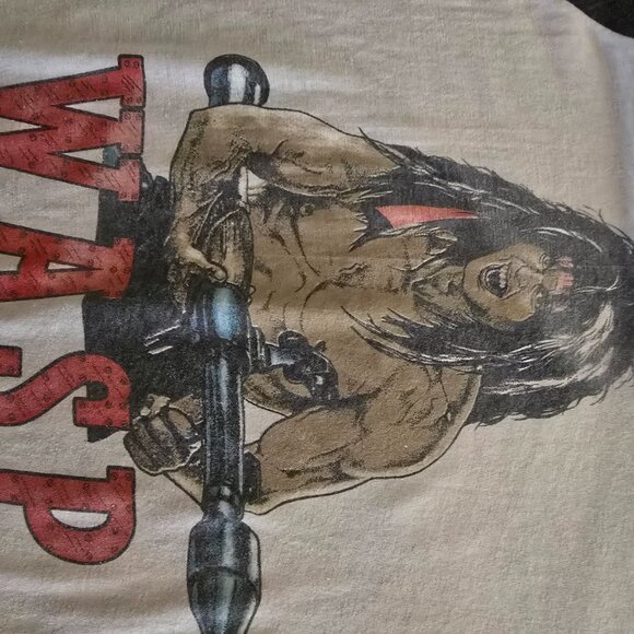 Ultra Rare W.A.S.P. 80s Glam Rock Last Commando Concert/Tour 3/4 Jersey Shirt! - Picture 4 of 16